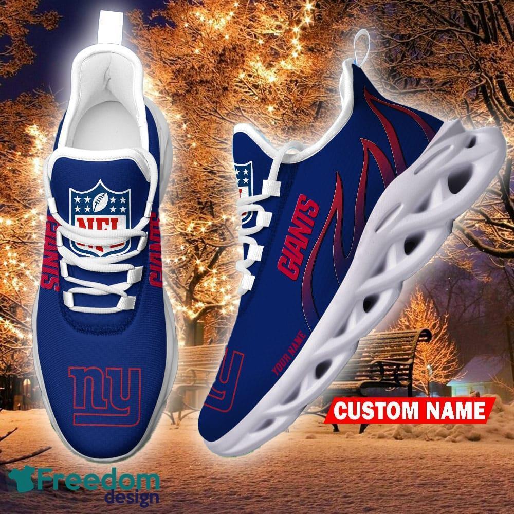 Personalized Name NFL New York Giants Flame Logo Max Soul Shoes Gift Fans -  Freedomdesign