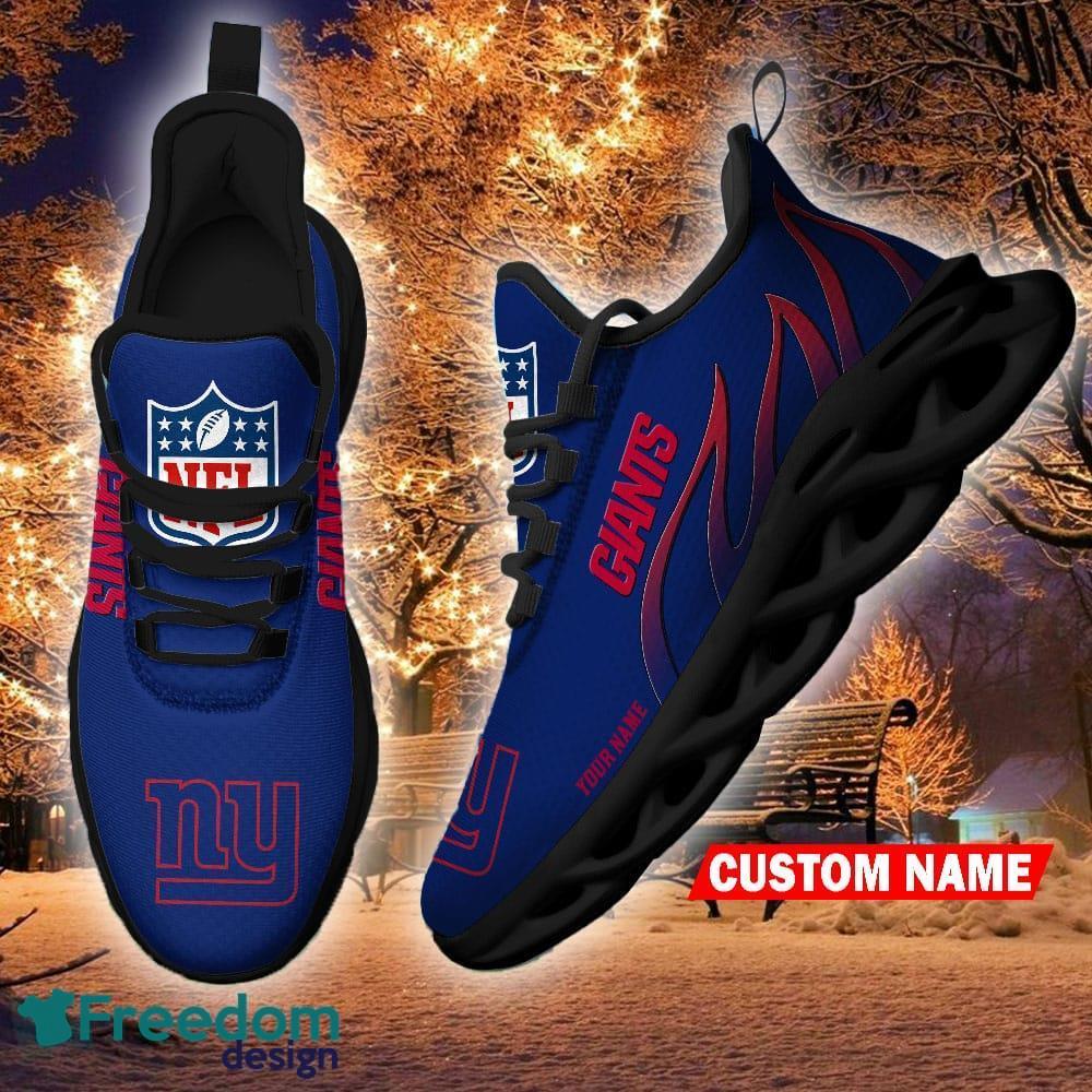 Personalized Name NFL New York Giants Flame Logo Max Soul Shoes Gift Fans -  Freedomdesign