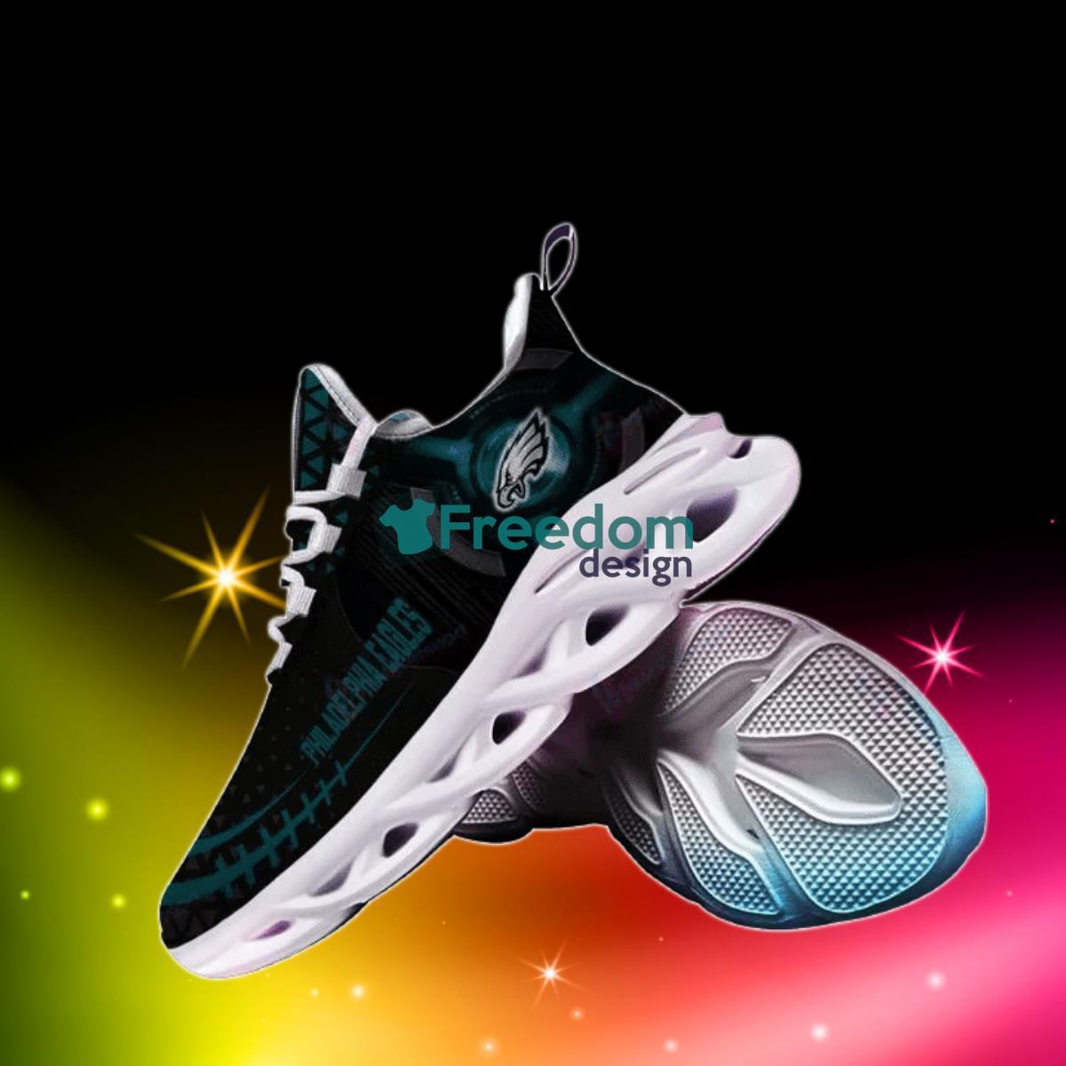 Philadelphia Eagles Logo Curve Line Running Sneaker Max Soul Shoes