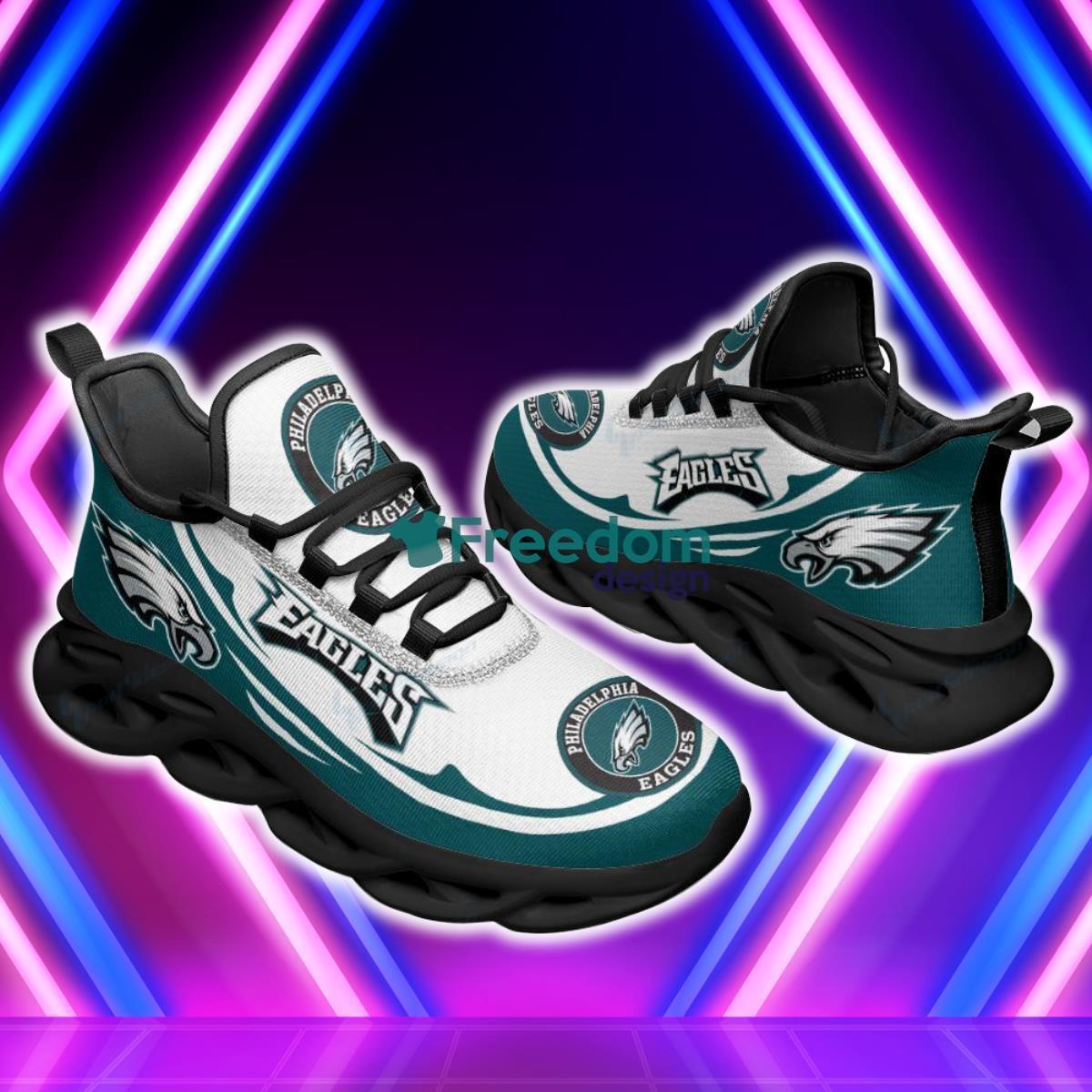 Philadelphia Eagles Logo Curve Line Running Sneaker Max Soul Shoes