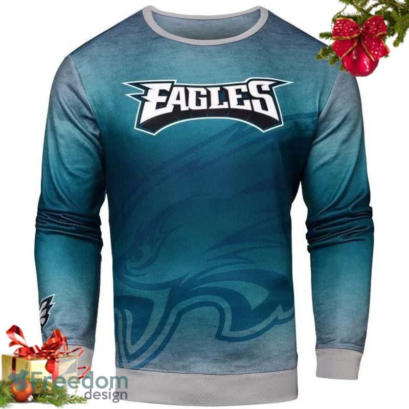 Philadelphia Eagles NFL Mens Printed Gradient Long Sleeve Shirt -  Freedomdesign