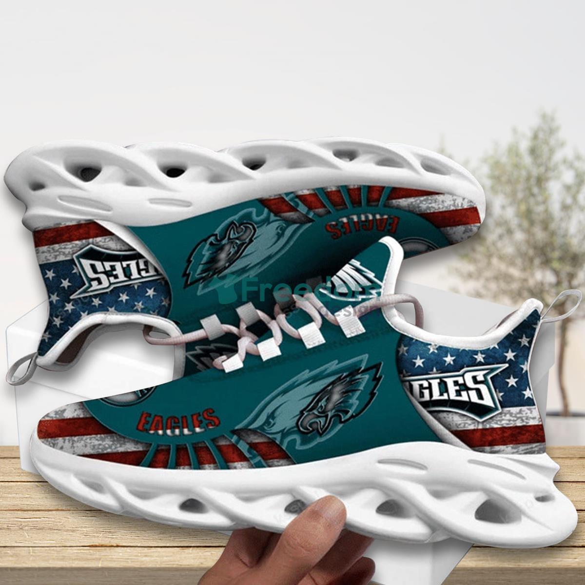 Philadelphia Eagles Logo Curve Line Running Sneaker Max Soul Shoes