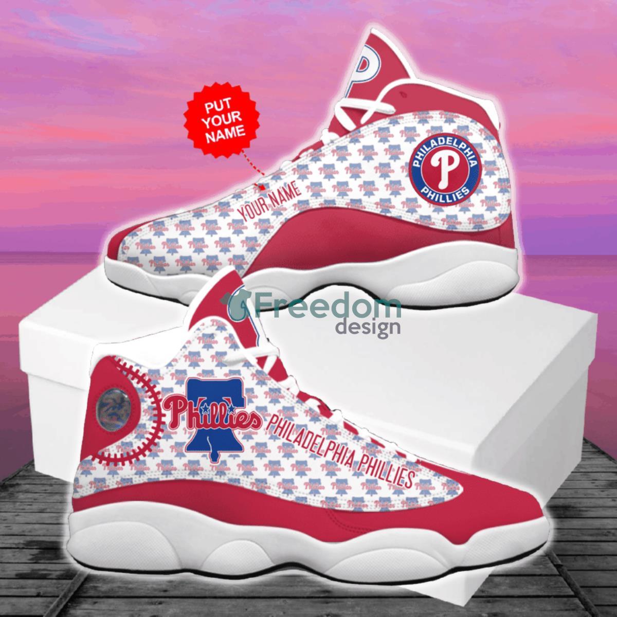 Philadelphia Phillies Football Team Custom Name Air Jordan 13 Shoes Product Photo 2