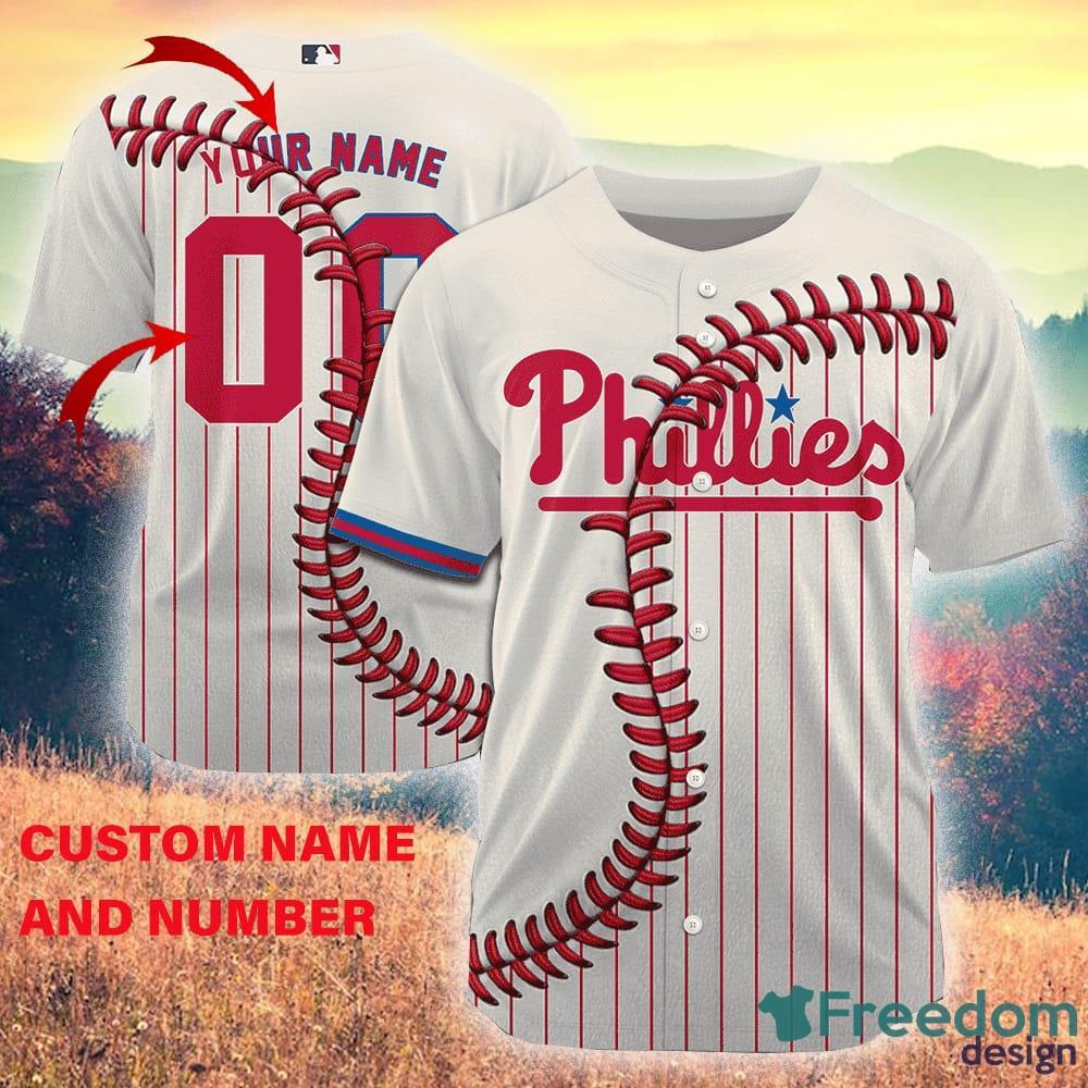 Philadelphia Phillies Custom Name & Number Baseball Jersey Shirt Best Gift  For Men And Women