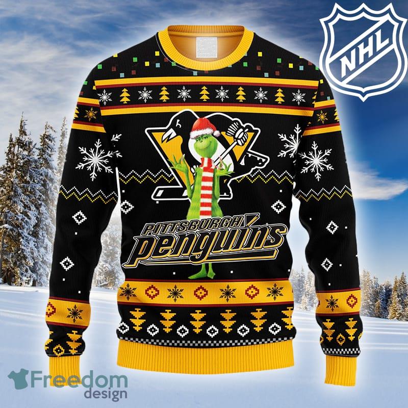 Pittsburgh Penguins Grinch Hug Logo NHL Fans Ugly Christmas Sweater Gift  Men Women - Freedomdesign