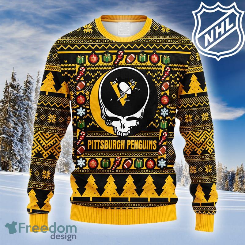 Personalized NHL Pittsburgh Penguins Elk Pattern Ugly Christmas Sweater  Perfect Gift For Football Fans