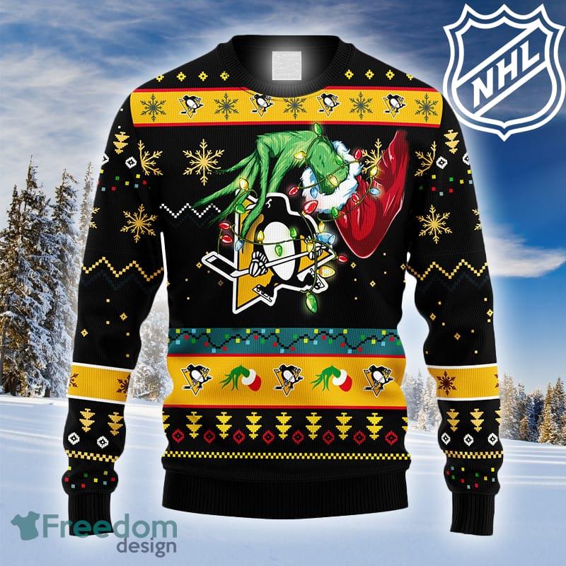 Pittsburgh Penguins Funny Grinch Logo NHL Fans Ugly Christmas Sweater Gift  Men Women - Freedomdesign