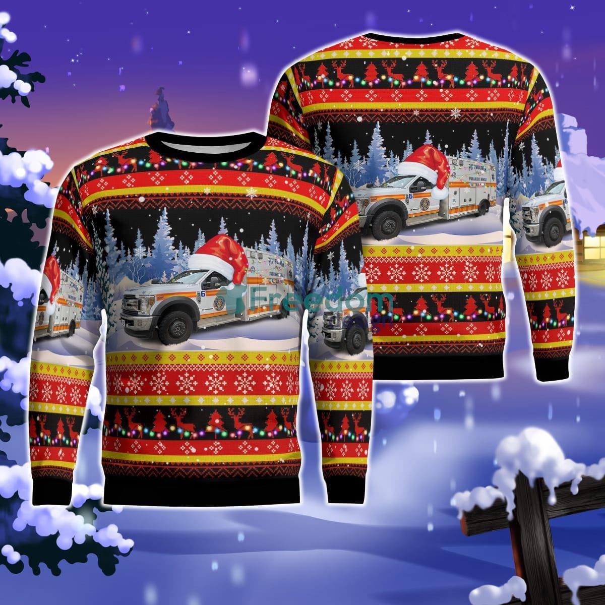 Pittsburgh, Pennsylvania, Pittsburgh EMS Medic 6 Christmas AOP Ugly Sweater Product Photo 1