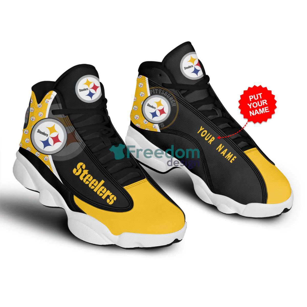 Pittsburgh Steelers Custom Name Air Jordan 13 Shoes For Fans Product Photo 1