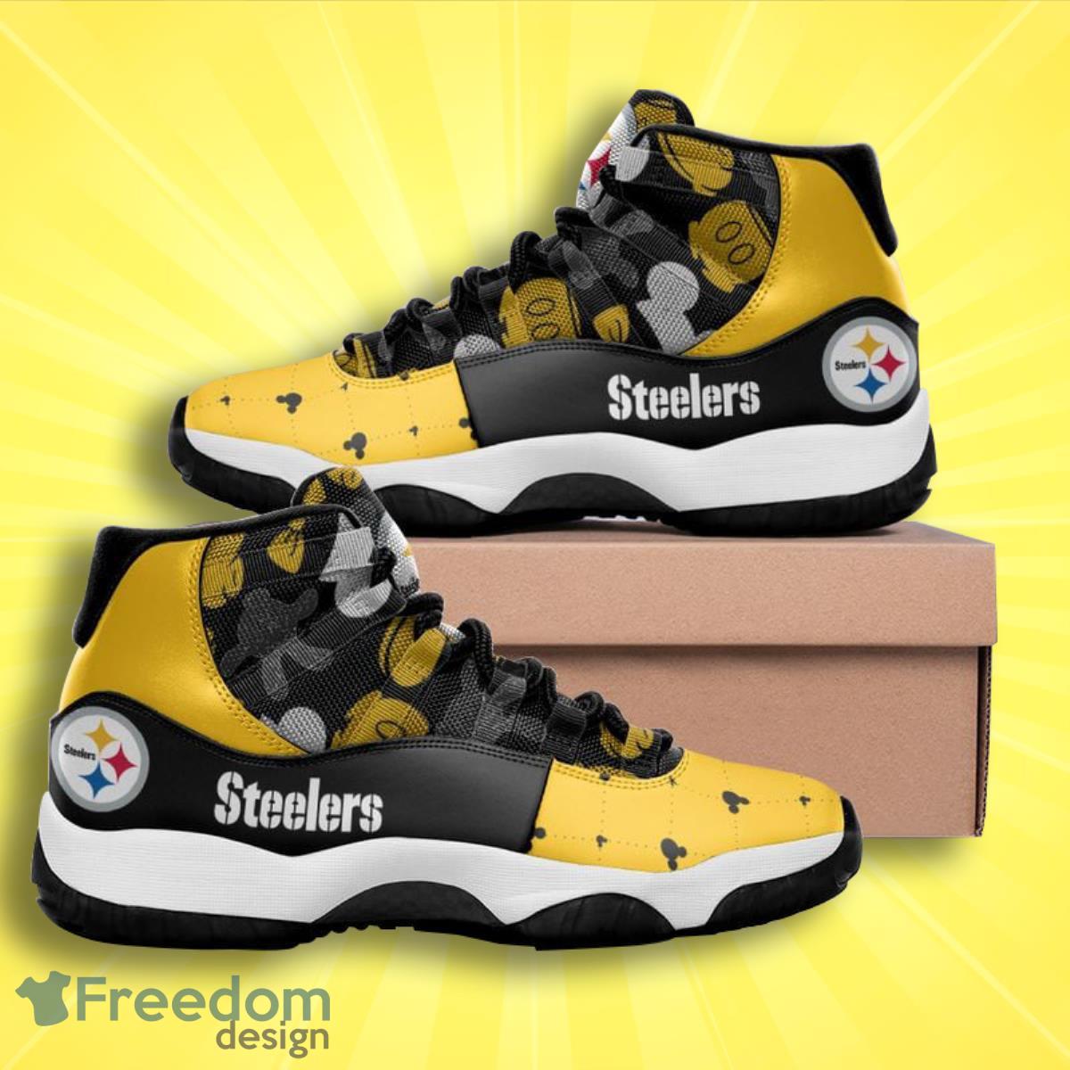 Pittsburgh Steelers Football Air Jordan 11 Best Sneakers For Men Women Fans Product Photo 1