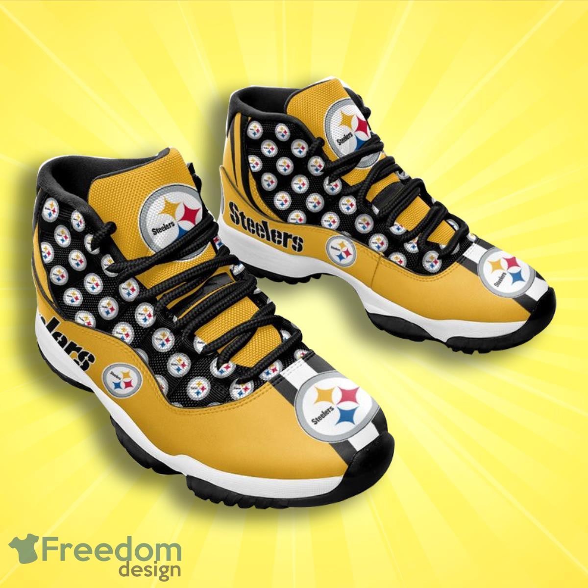 Pittsburgh Steelers Football Team Air Jordan 11 Best Sneakers For Men Women Fans Product Photo 2