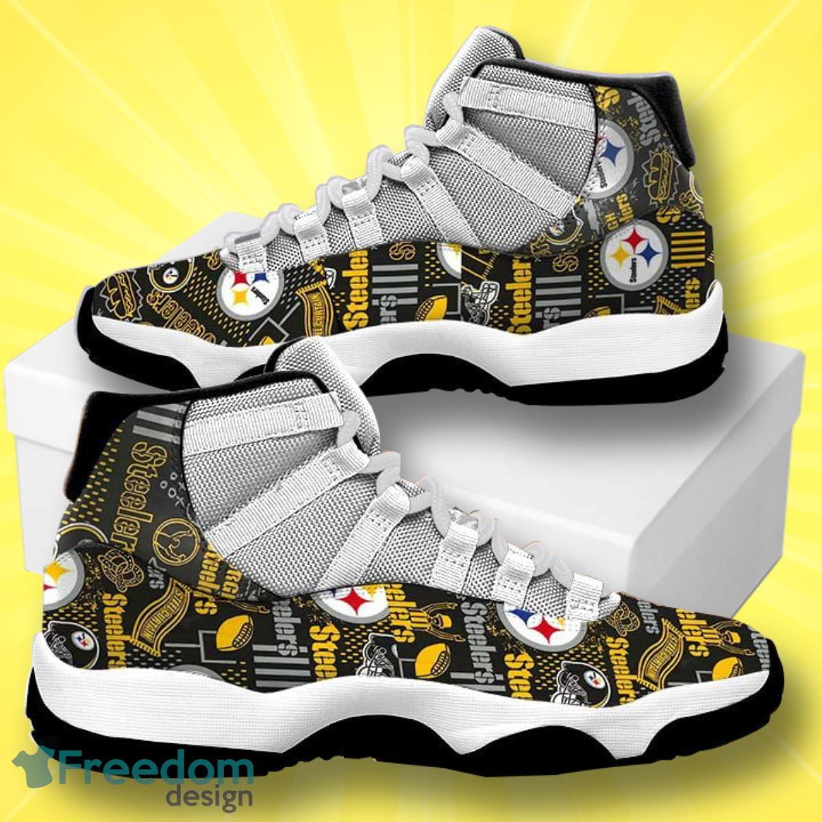 Pittsburgh Steelers Football Team Air Jordan 11 Sneakers For Real Fans Product Photo 1