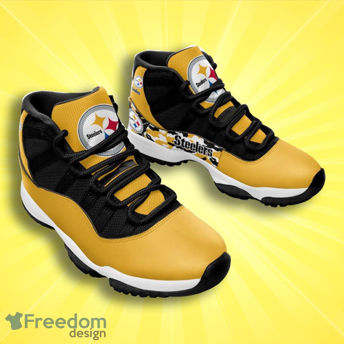 Pittsburgh Steelers Logo-Pattern Zipper Canvas Sneakers