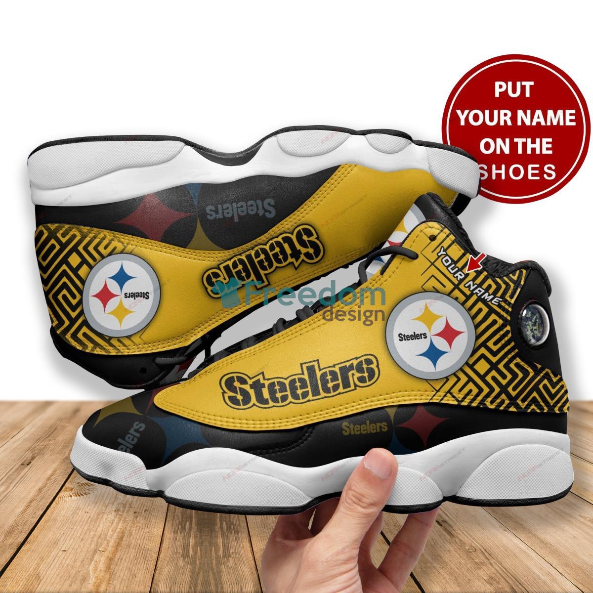 Pittsburgh Steelers Football Team Custom Name Air Jordan 13 Shoes Gift For Fans Product Photo 1