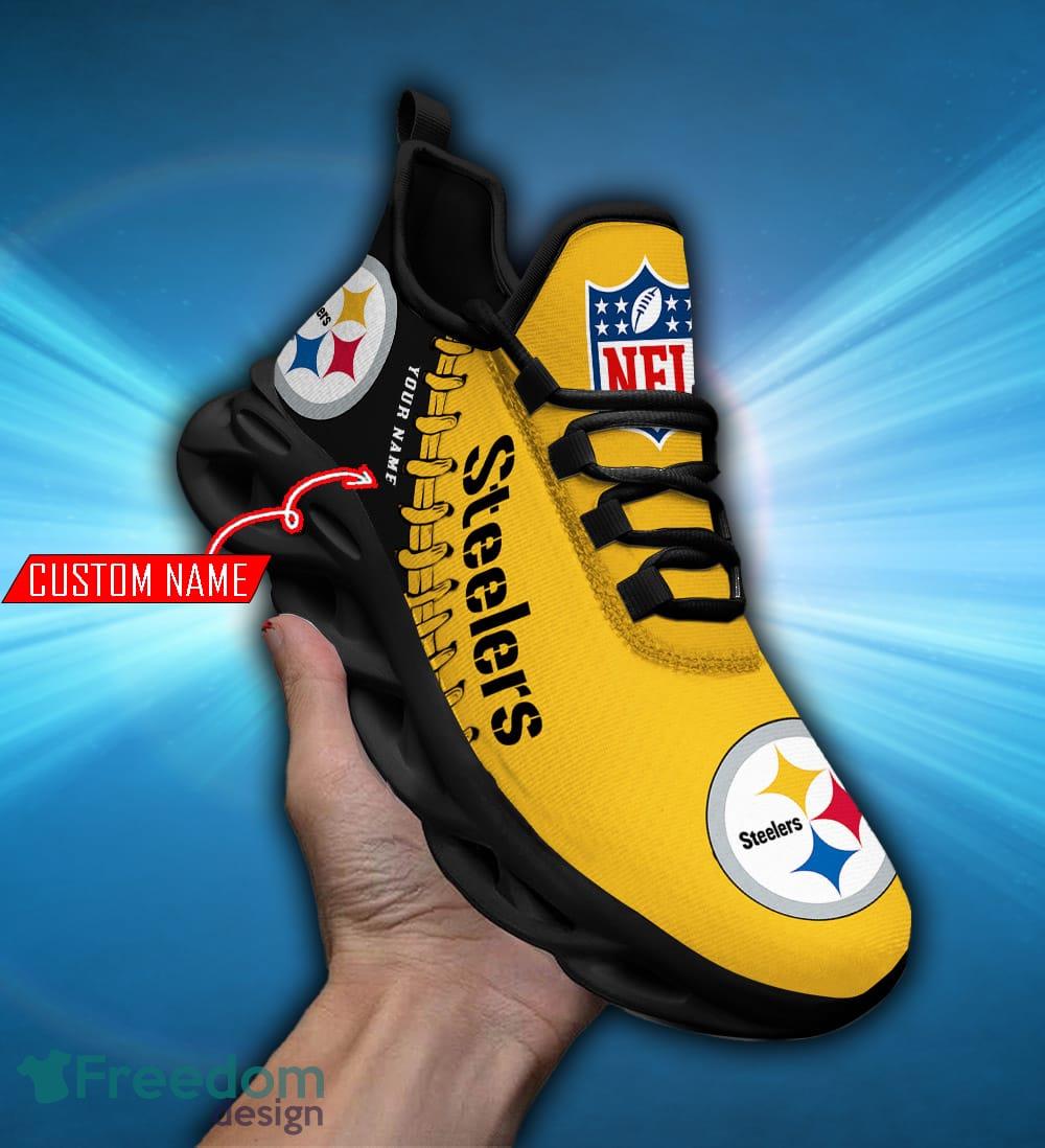 Pittsburgh Steelers NFL Clunky Sneakers Max Soul Shoes - Growkoc