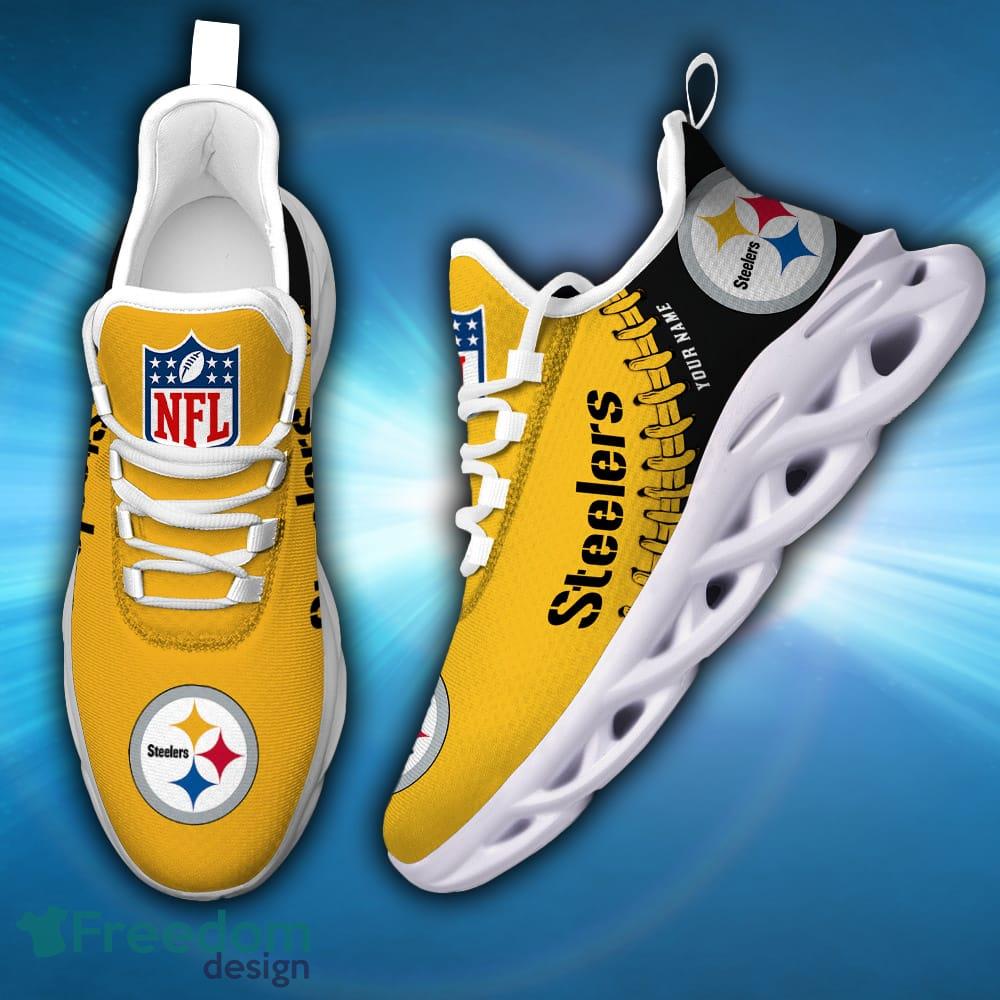 Pittsburgh Steelers NFL Clunky Sneakers Max Soul Shoes - Growkoc