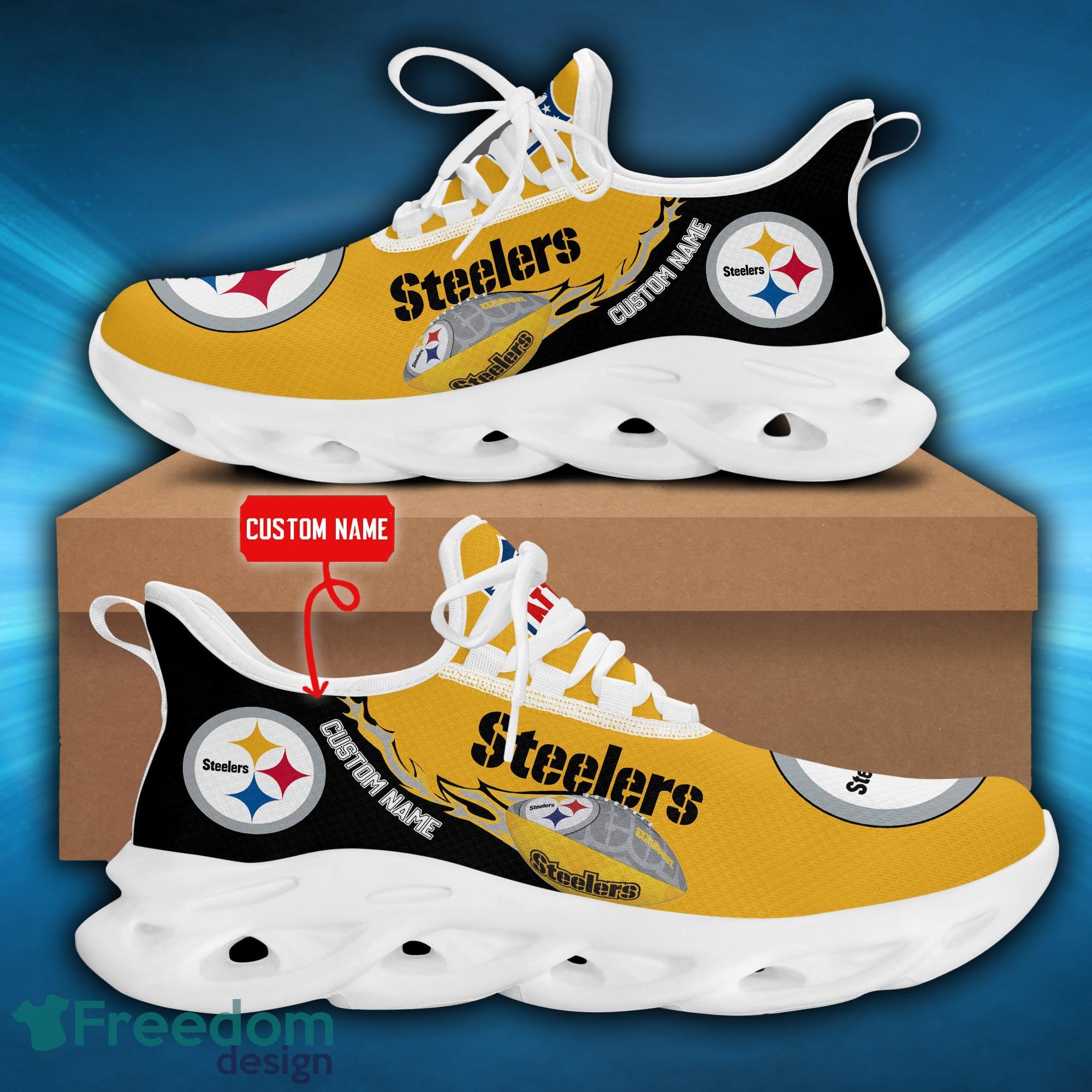 Pittsburgh Steelers Personalized Name NFL Ultra Sneakers Max Soul Shoes -  Freedomdesign