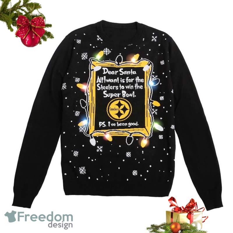 Pittsburgh Steelers NFL Mens Busy Block Snowfall Ideas Funny Ugly Christmas  Sweater - Freedomdesign