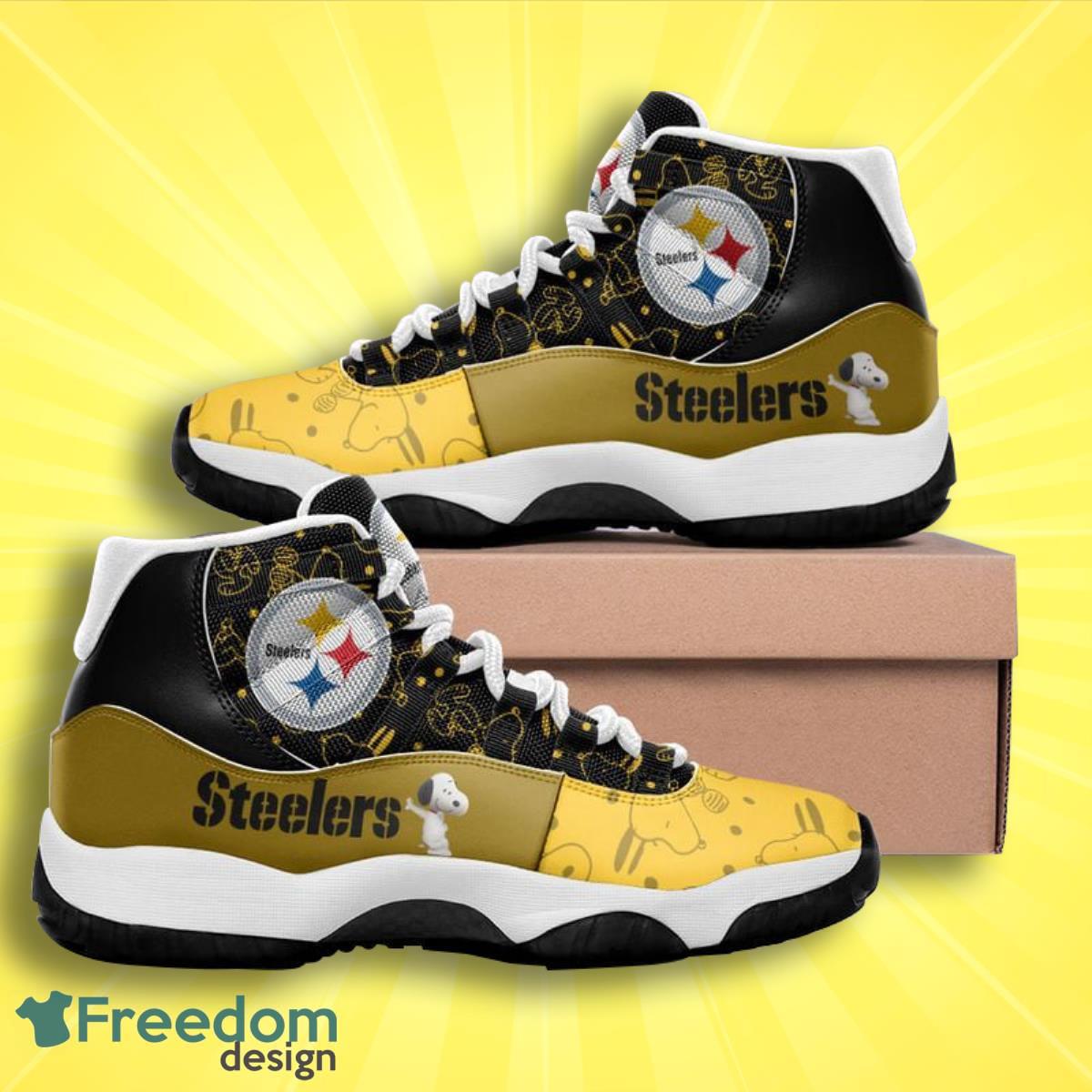 Pittsburgh Steelers Pattern Air Jordan 11 Best Sneakers For Fans Product Photo 1