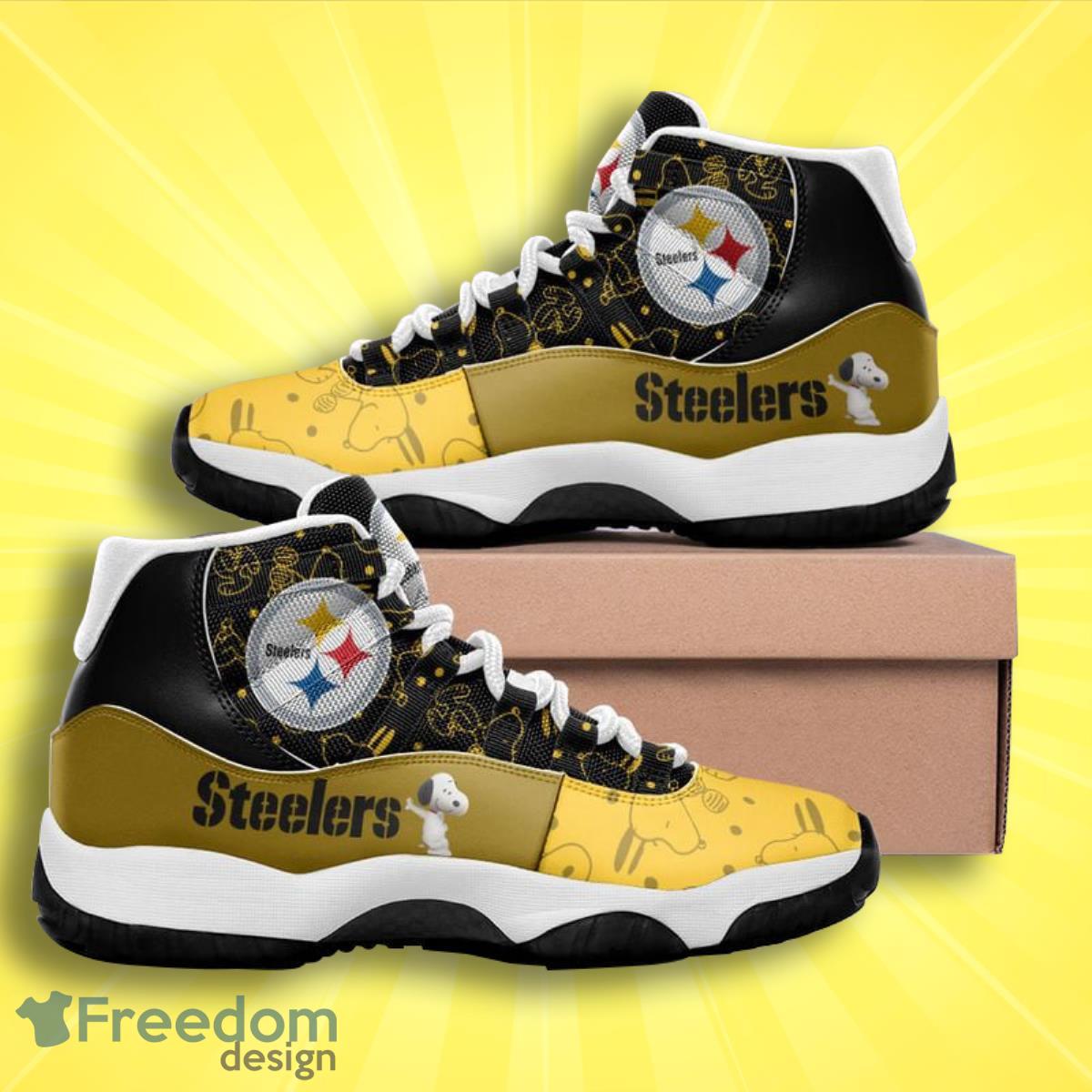 Pittsburgh Steelers Football Air Jordan 11 Shoes For Men Women