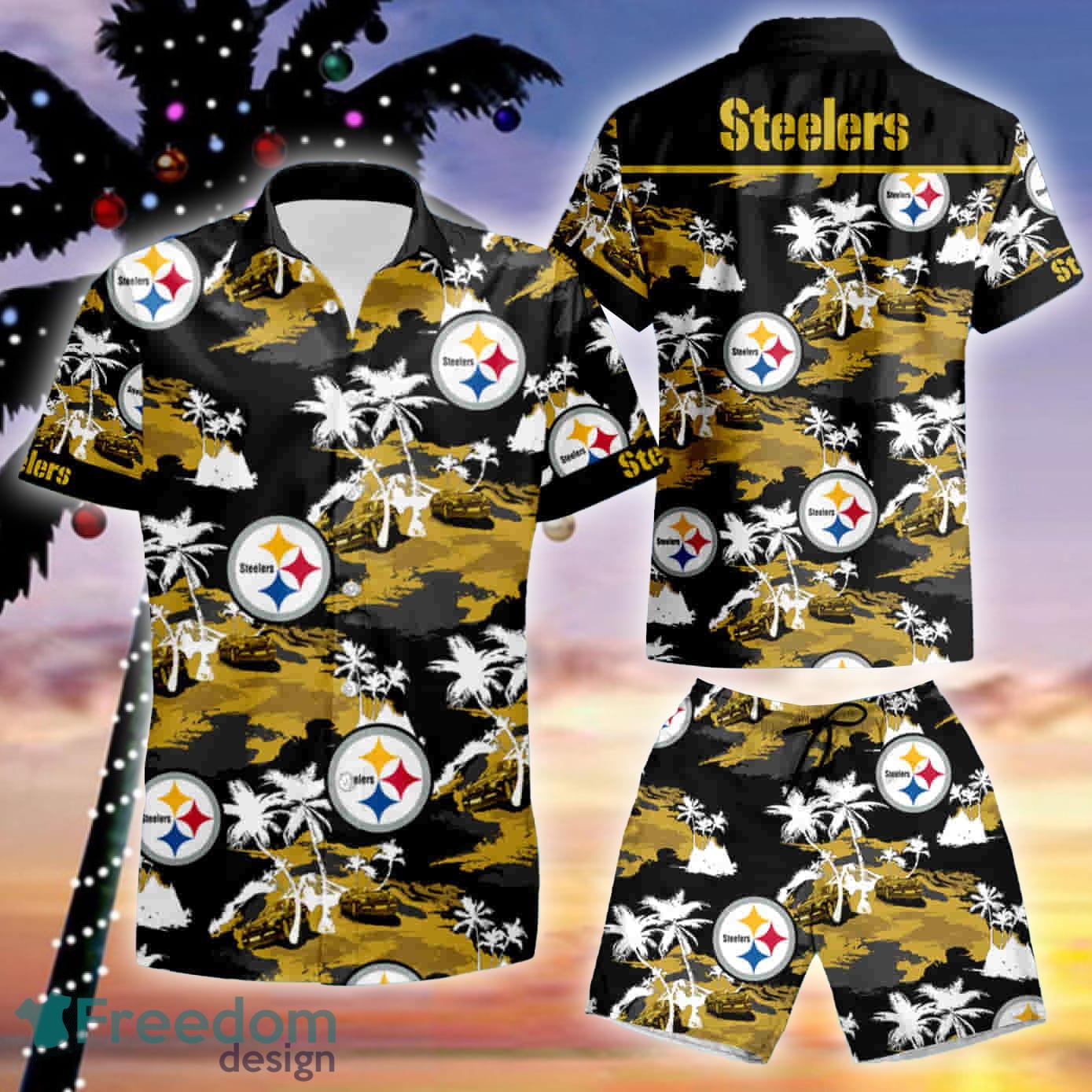 Pittsburgh Steelers Tommy Bahama Luau Combo Hawaiian Shirt And Short -  Freedomdesign