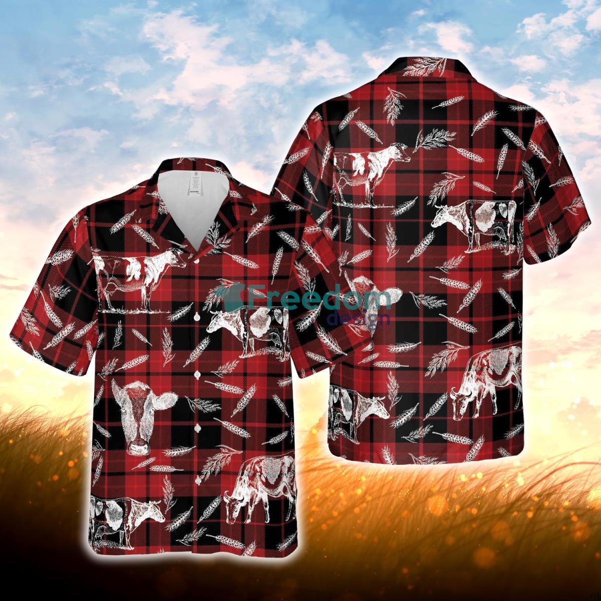 Plaid Pattern Holstein All Over Printed 3D Hawaiian Shirt For Men Women Product Photo 1