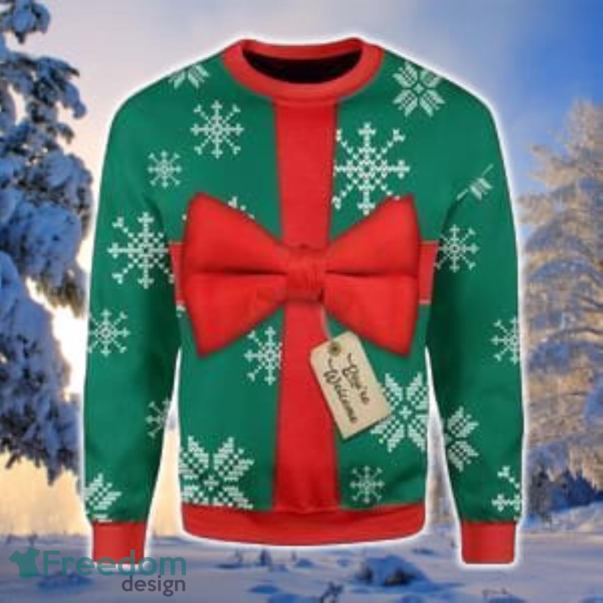 Present 3D Sweater Ugly Christmas Sweater For Men Women Product Photo 1