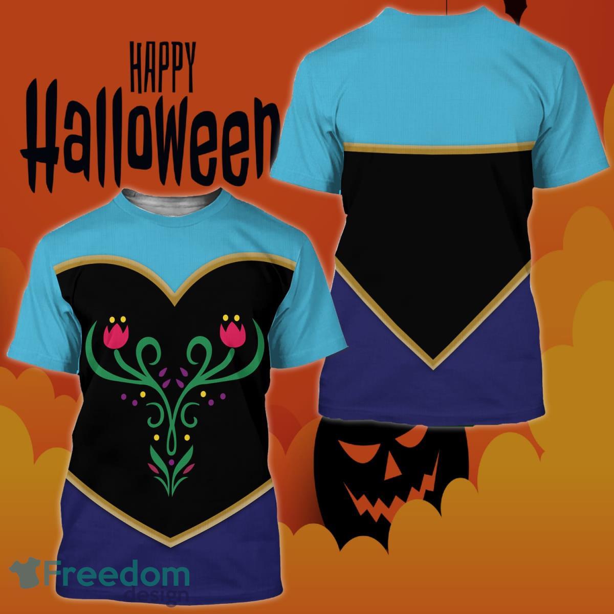 Princess Anna Halloween Cosplay 3D Shirt Product Photo 1