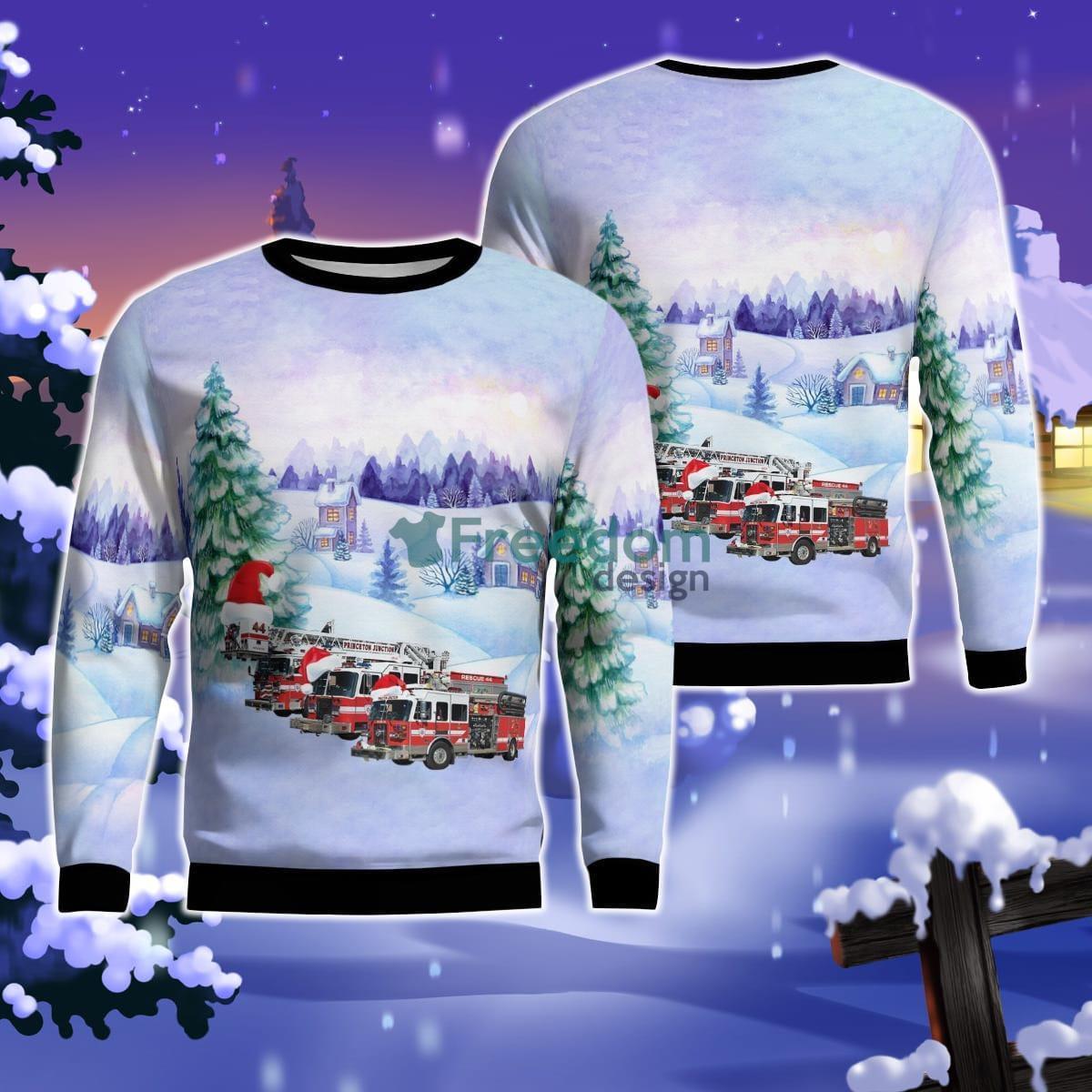 Princeton Junction Fire Company- West Windsor Christmas Ugly Sweater Product Photo 1