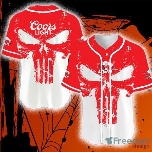 Coors Light Skull Halloween Baseball Jersey - YesItCustom