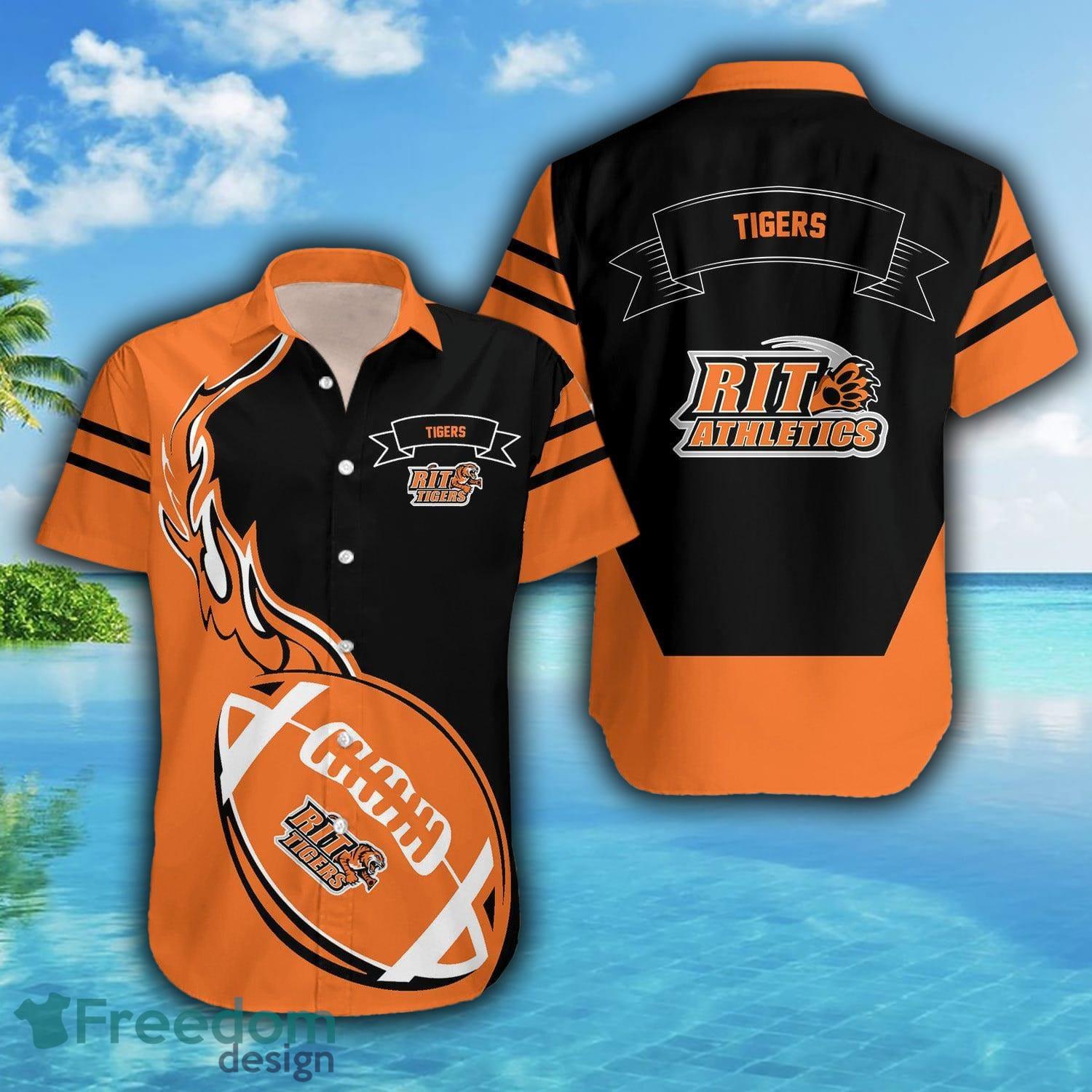 RIT Tigers 3D Hawaiian Shirt Flame Ball NCAA Summer Beach For Fans Gift -  Freedomdesign