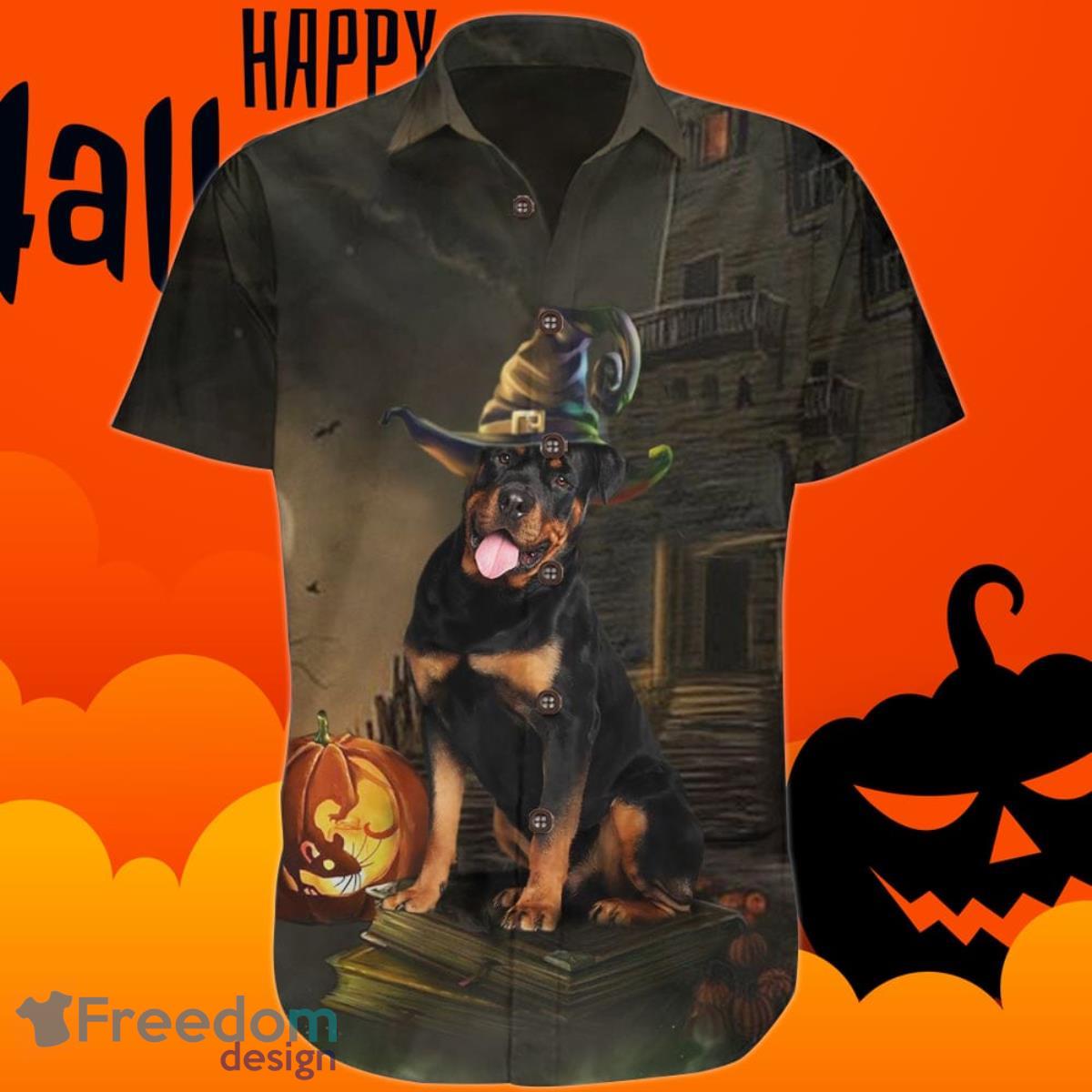 Rottweiler Halloween Hawaiian Shirt Cute Dog Product Photo 1