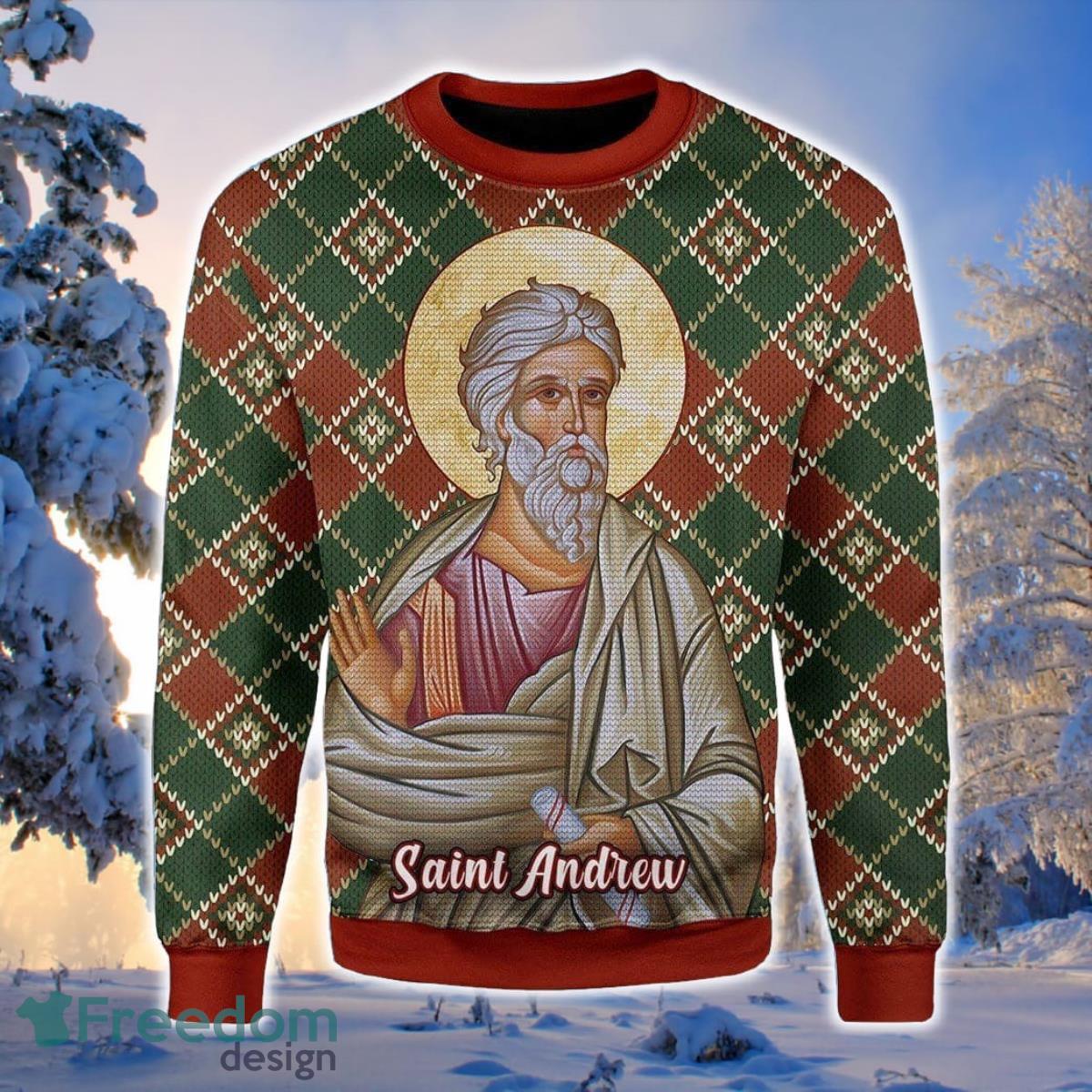 Saint Andrew The Apostle 3D Sweater Ugly Christmas Sweater For Men Women Product Photo 1