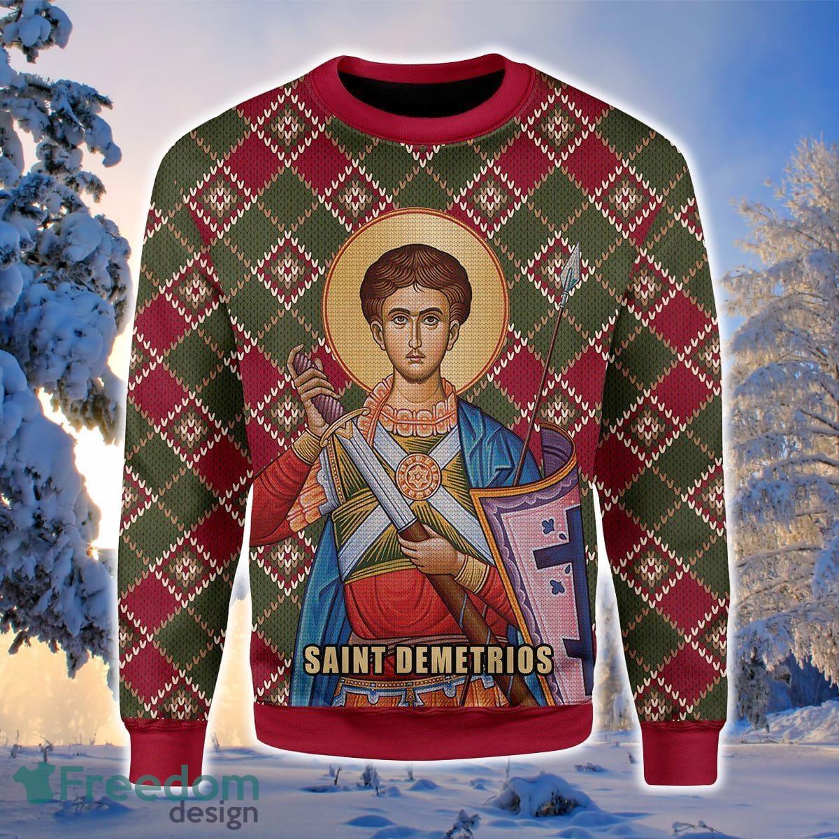 Saint Demetrios 3D Sweater Ugly Christmas Sweater For Men Women Product Photo 1