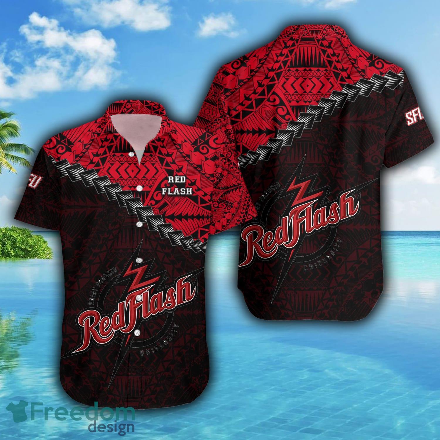 St. Louis Cardinals Red Hibiscus Green Tropical Leaf Cream Background 3D  Hawaiian Shirt Gift For Fans - YesItCustom