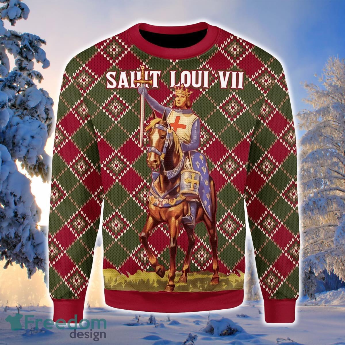 Saint Loui VII 3D Sweater Ugly Christmas Sweater For Men Women Product Photo 1