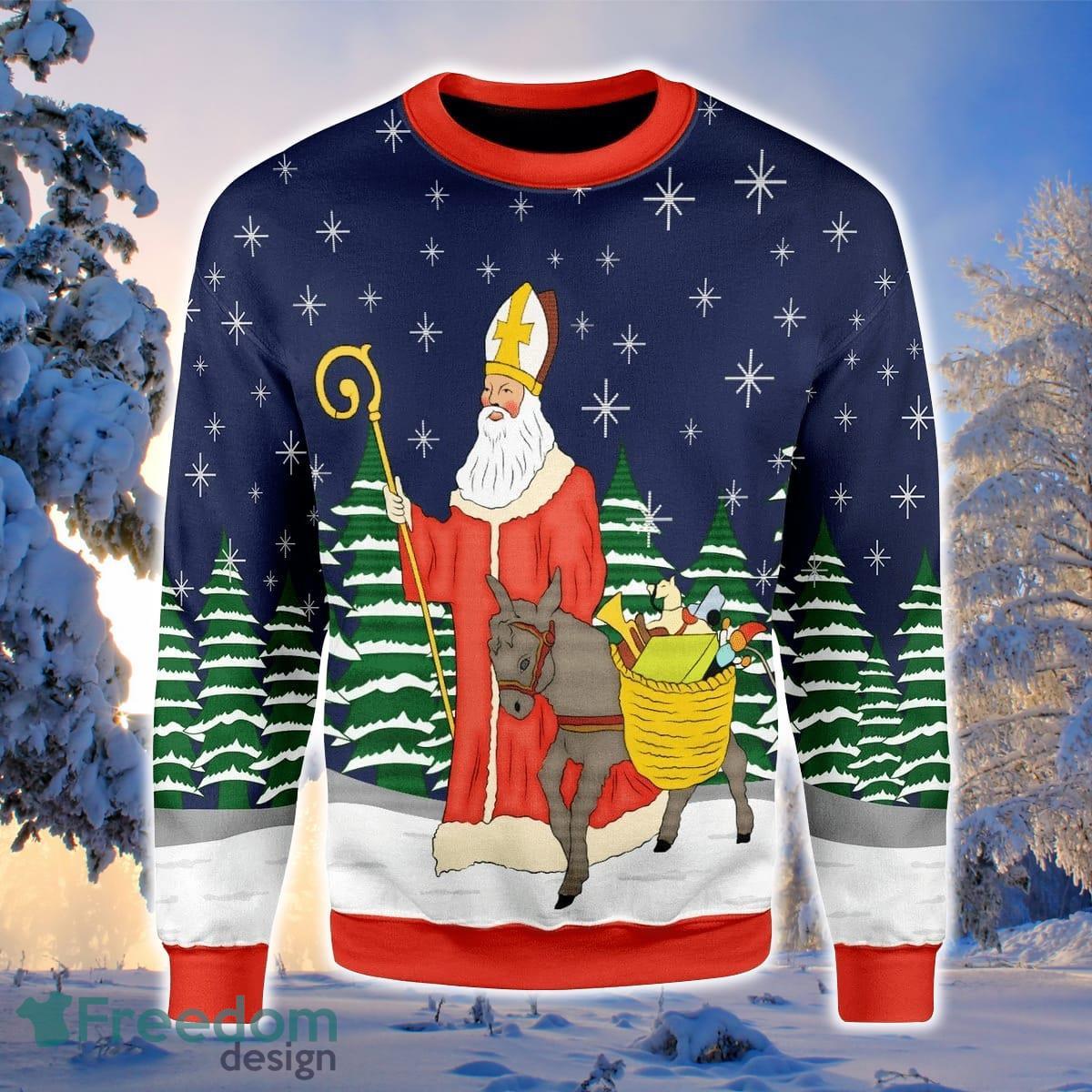 Saint Nicholas 3D Sweater Ugly Christmas Sweater For Men And Women Product Photo 1