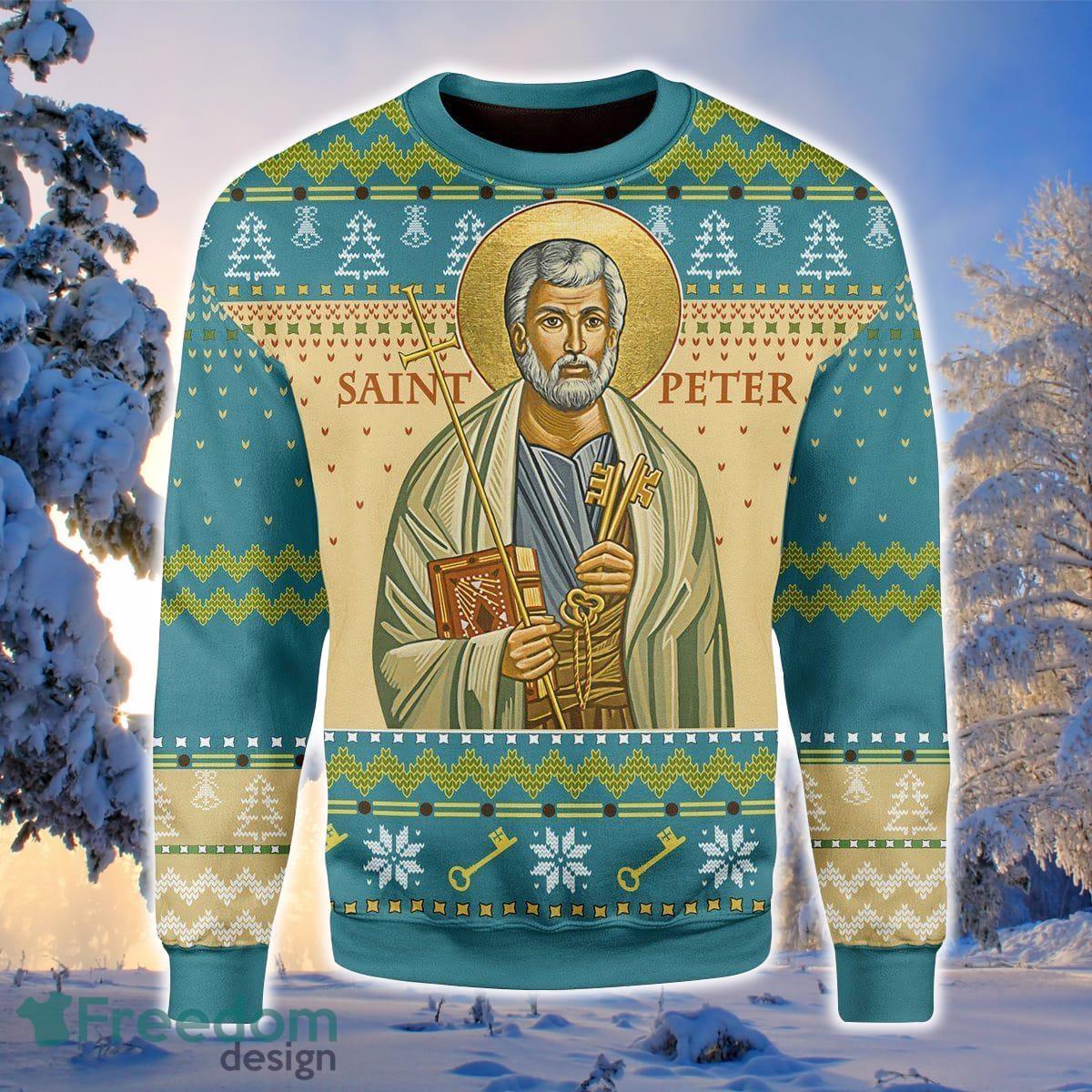 Saint Peter 3D Sweater Ugly Christmas Sweater For Men Women Product Photo 1