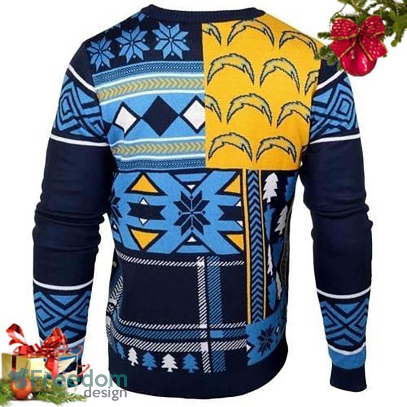 San Diego Chargers Patches Ugly Crew Neck Sweater