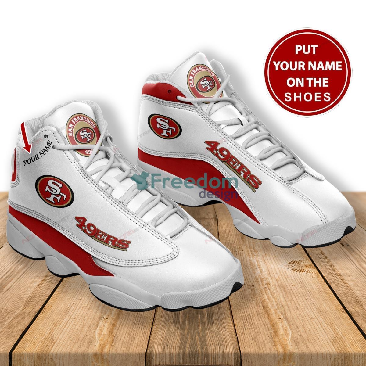 San Francisco 49ers Football Team Custom Name Air Jordan 13 Shoes For Men Women Product Photo 2