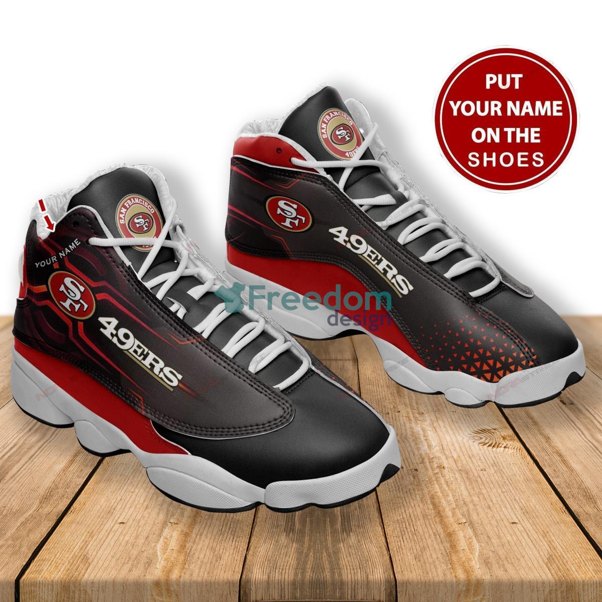 San Francisco 49ers Football Team Custom Name Air Jordan 13 Shoes Gift For Fans Product Photo 2