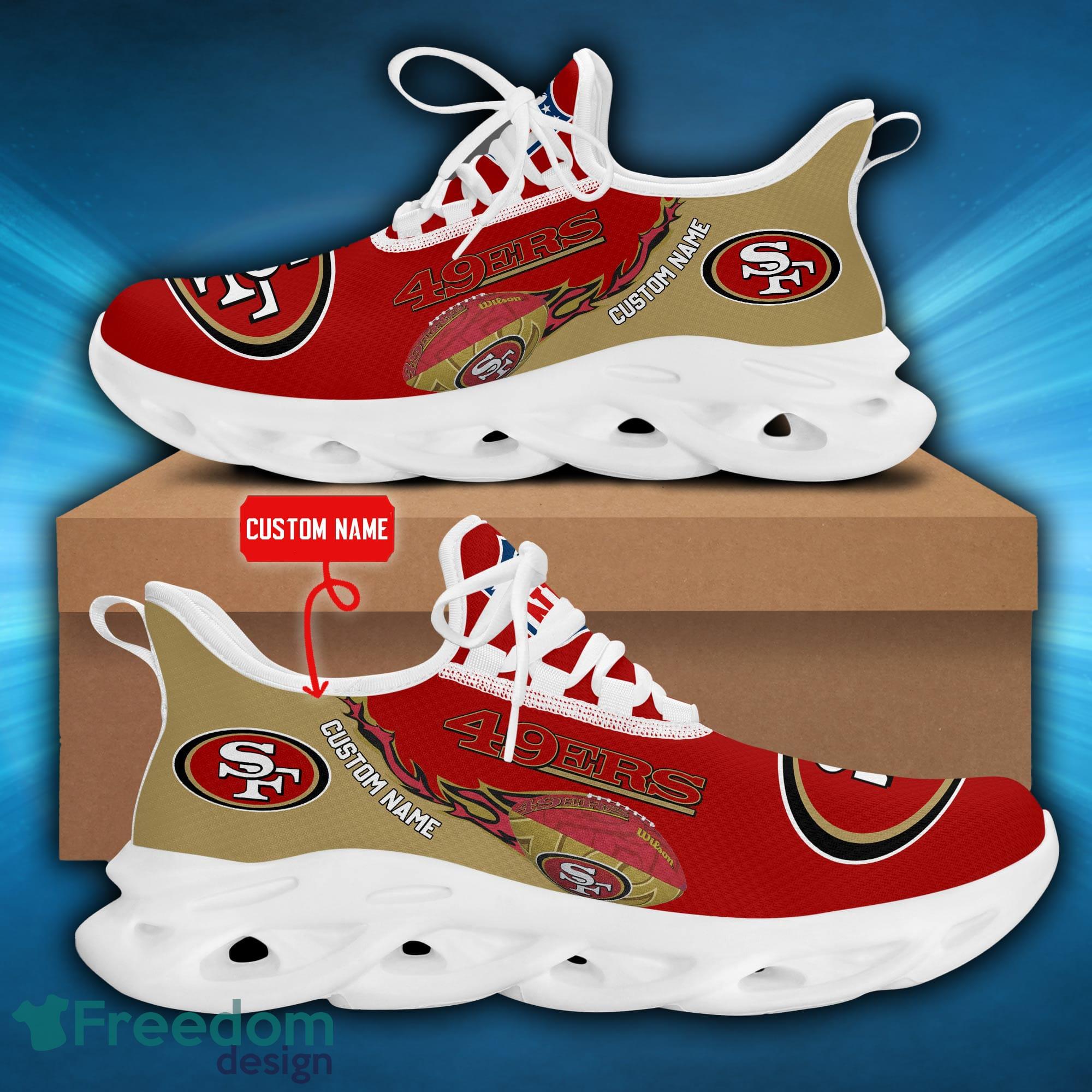 San Francisco 49ers NFL Clunky Max Soul Shoes Custom Name Unique