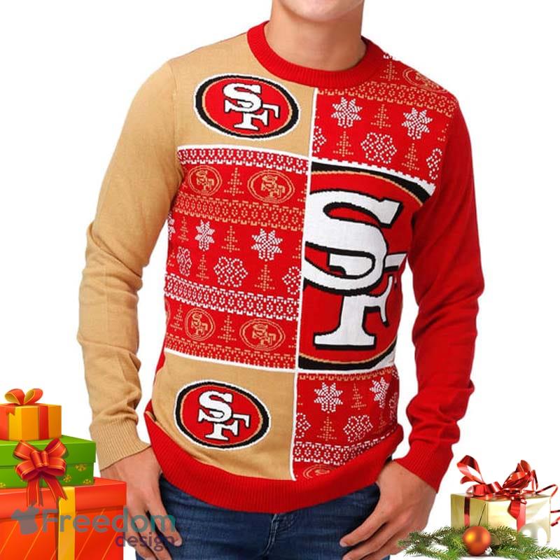 Custom Name 49ers Ugly Sweater Santa Chimney San Francisco 49ers