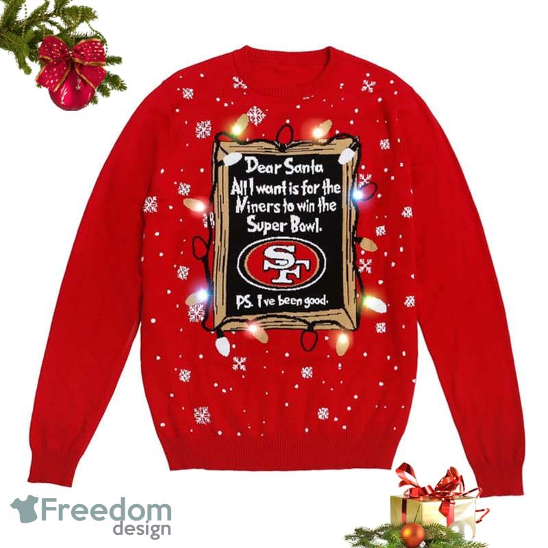 San Francisco 49ers NFL Mens Dear Santa Ugly Christmas Sweater