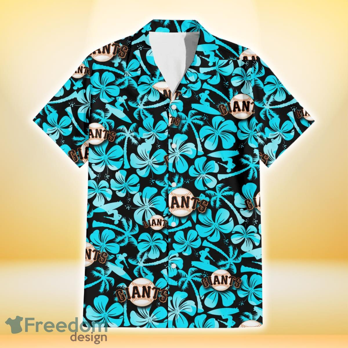 Philadelphia Phillies Blue Hibiscus Blue Coconut Tree Black Background 3D  Hawaiian Shirt Gift For Fans