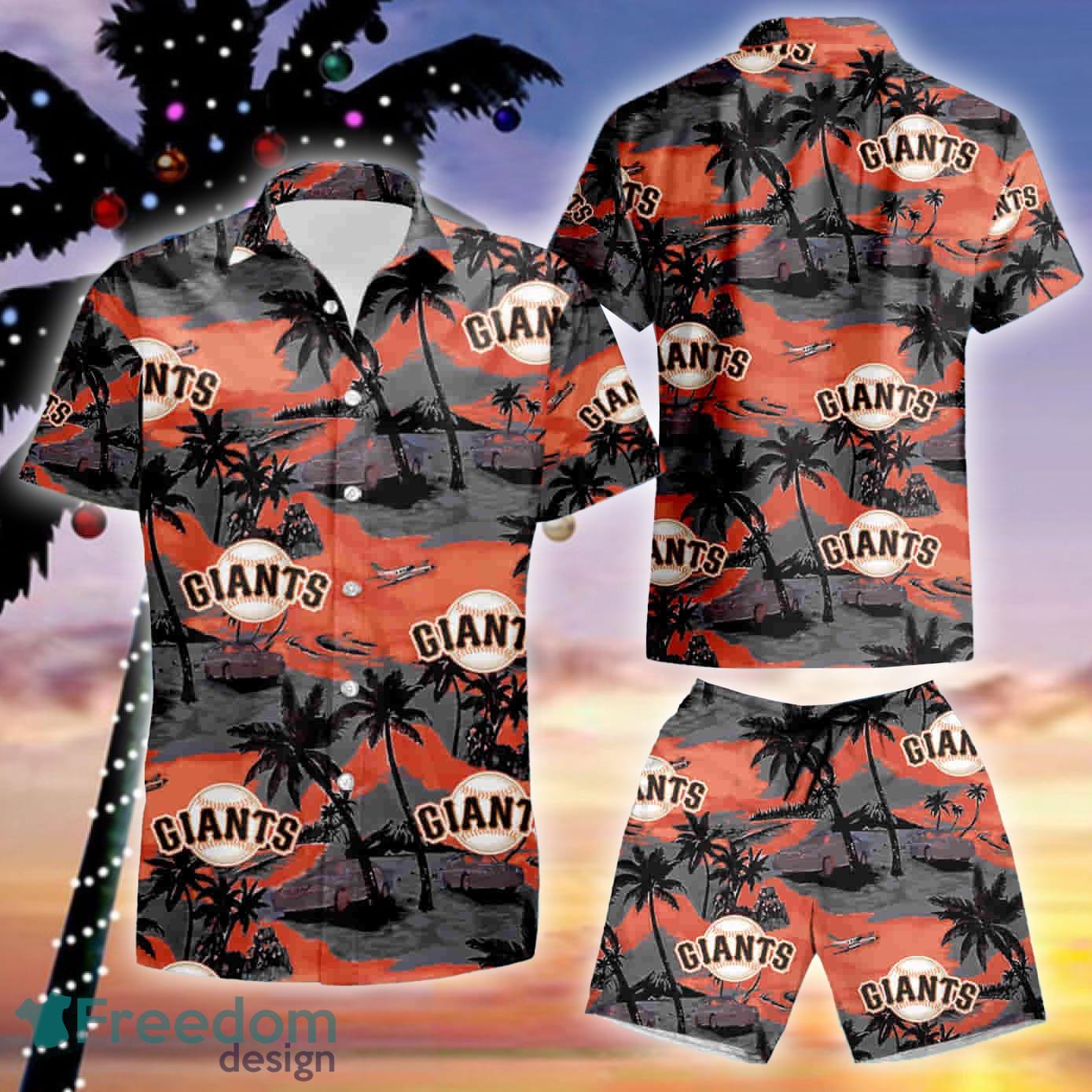 San Francisco Giants Mlb Tommy Bahama Summer Beach Hawaiian Shirt And Short  - Limotees