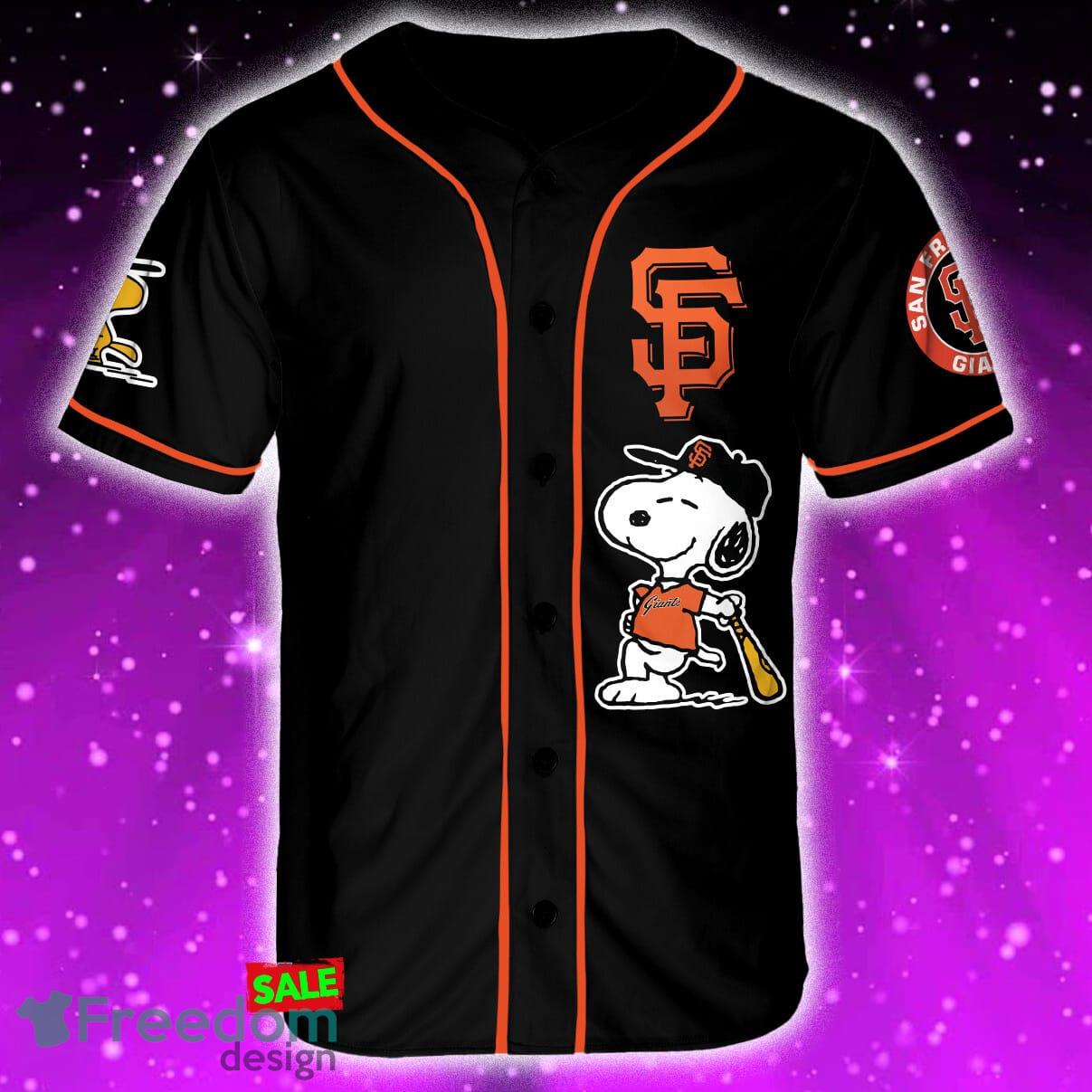 San Francisco Giants Peanuts Snoopy Jersey Baseball Shirt Gray Custom  Number And Name - Freedomdesign