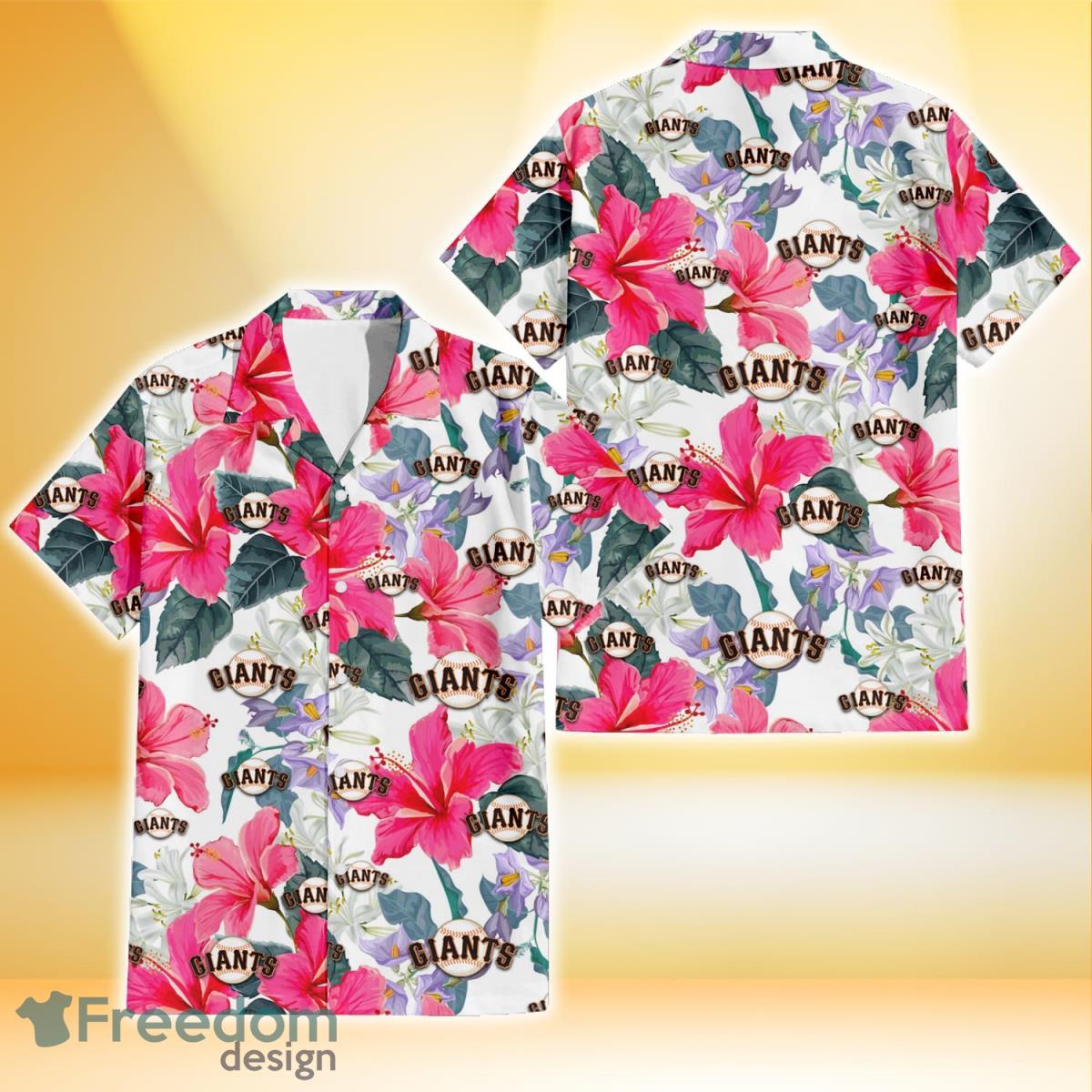 San Francisco Giants Pink Hibiscus White Orchid White Background