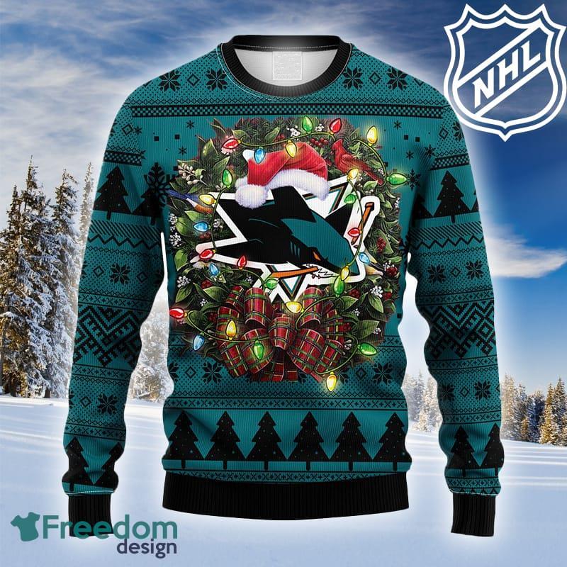 San Jose Sharks Vintage NHL Ugly Christmas Sweater Sport Grey / S