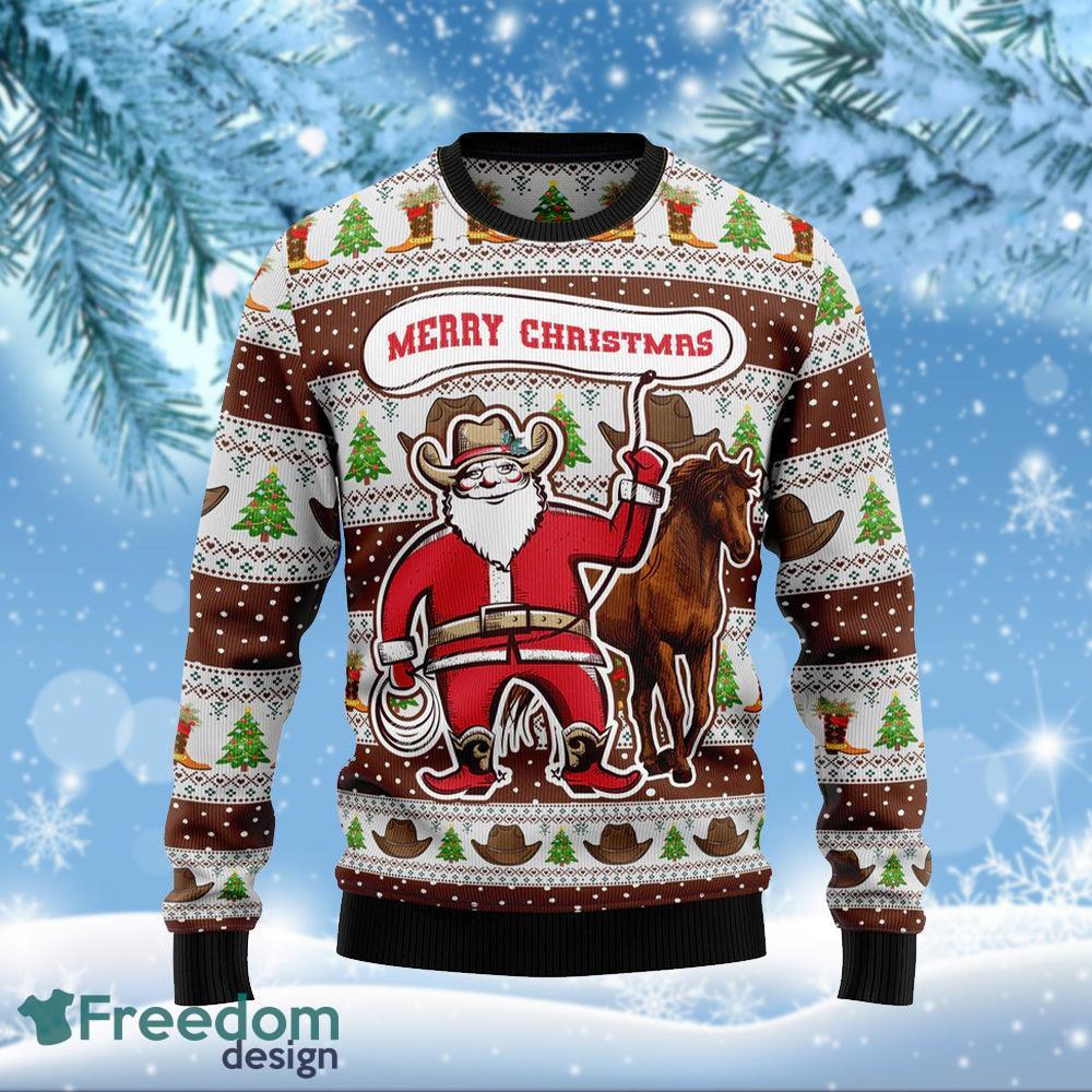 Adult Santa & Reindeer Unisex Ugly Christmas Sweater